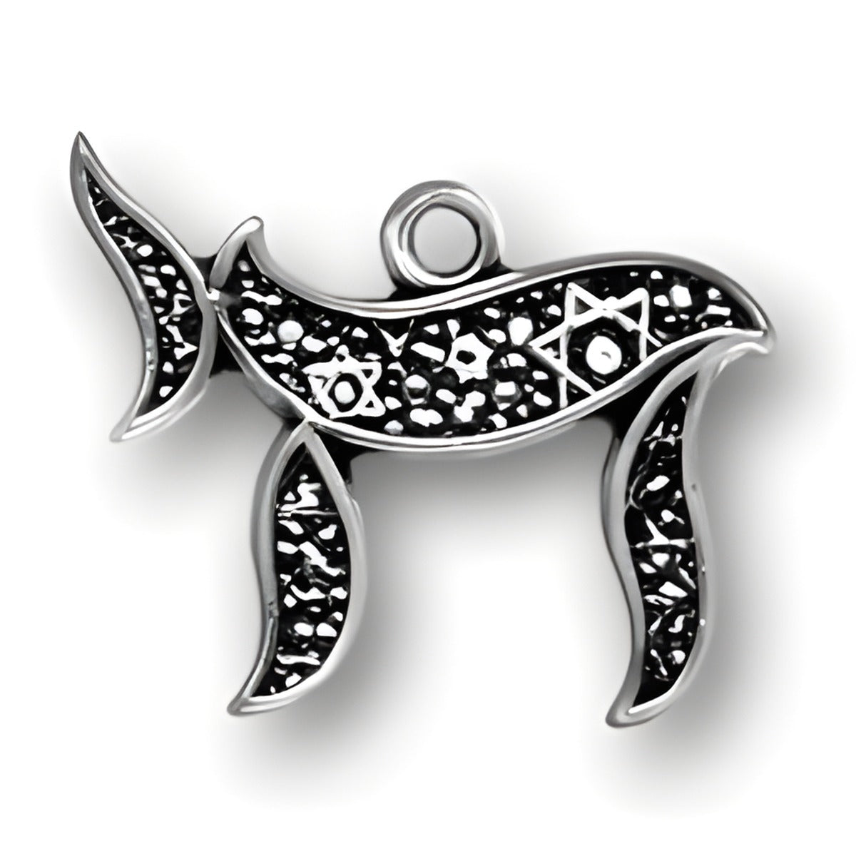 Sterling Silver Chai Charm Alt view.