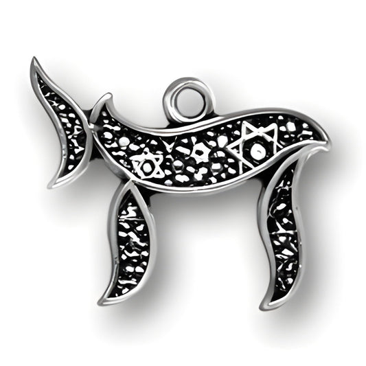 Sterling Silver Chai Charm Alt view.