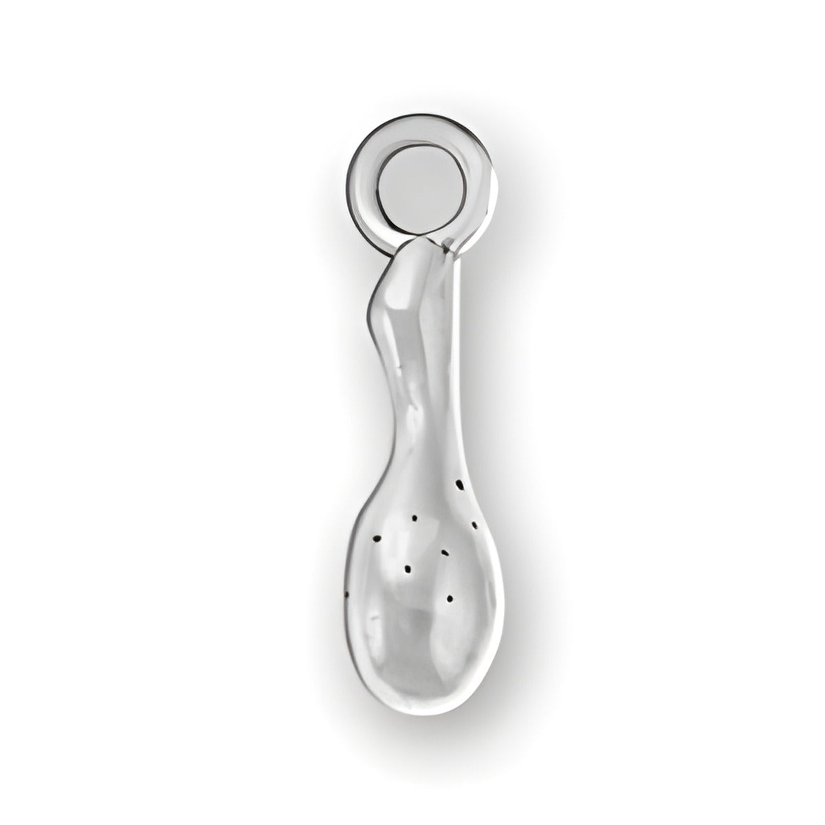 Sterling Silver Chicken Leg Charm, featuring a detailed design with a loop for attachment, polished finish.