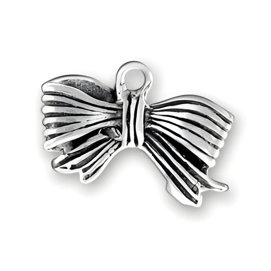 Sterling Silver Fancy Bow Charm Alt view.