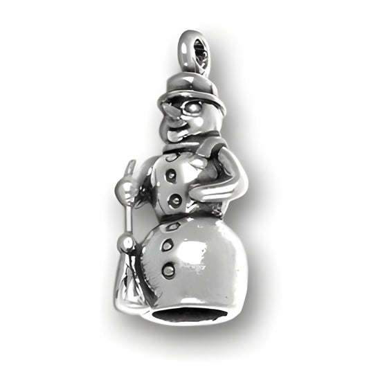 Sterling Silver Frosty the Snowman Charm Alt view.