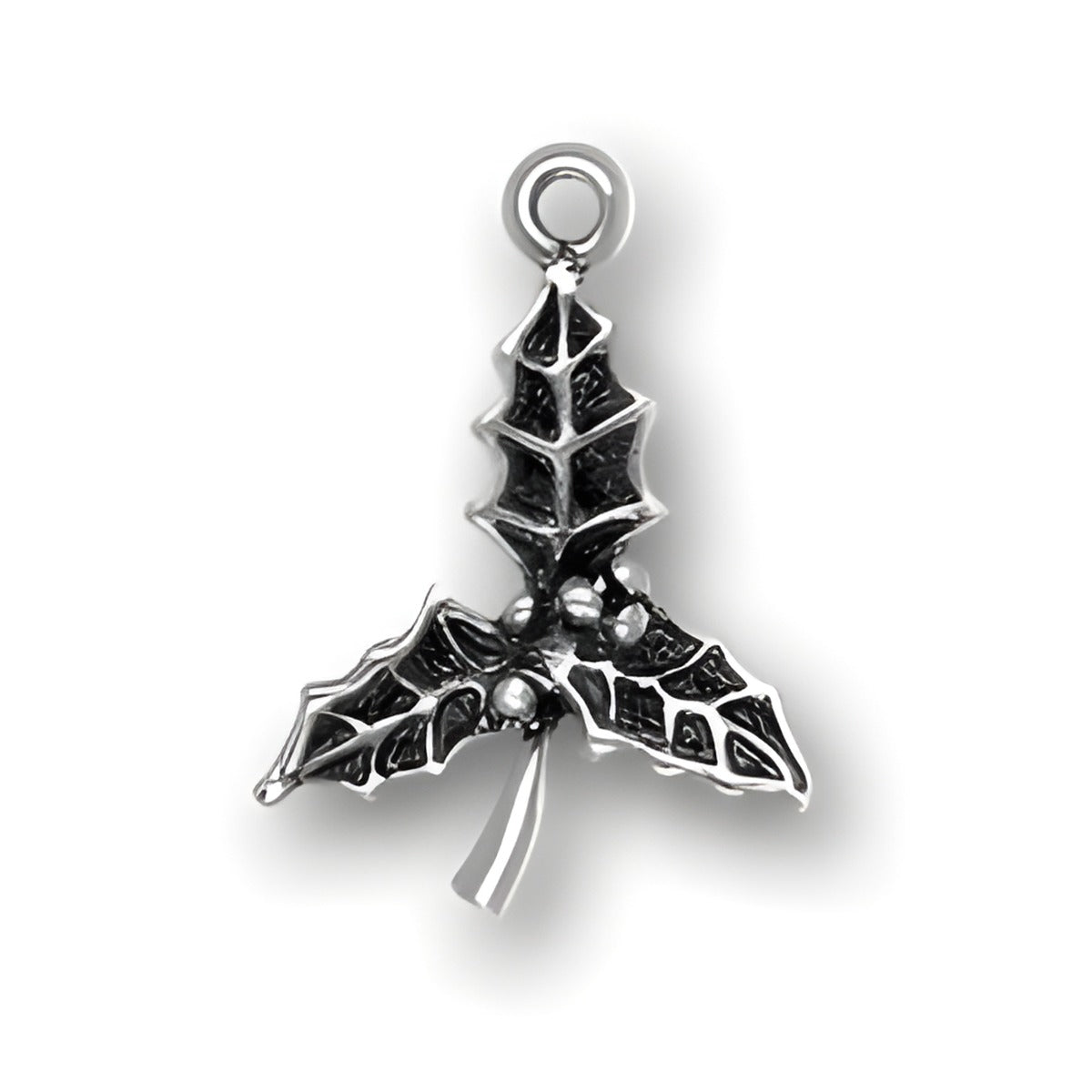 Sterling Silver Holly Charm Alt view.