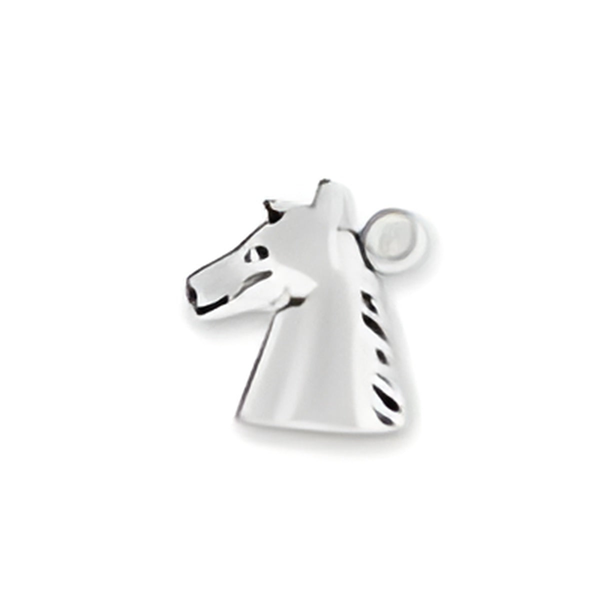 Sterling Silver Horse Head Charm Alt view.