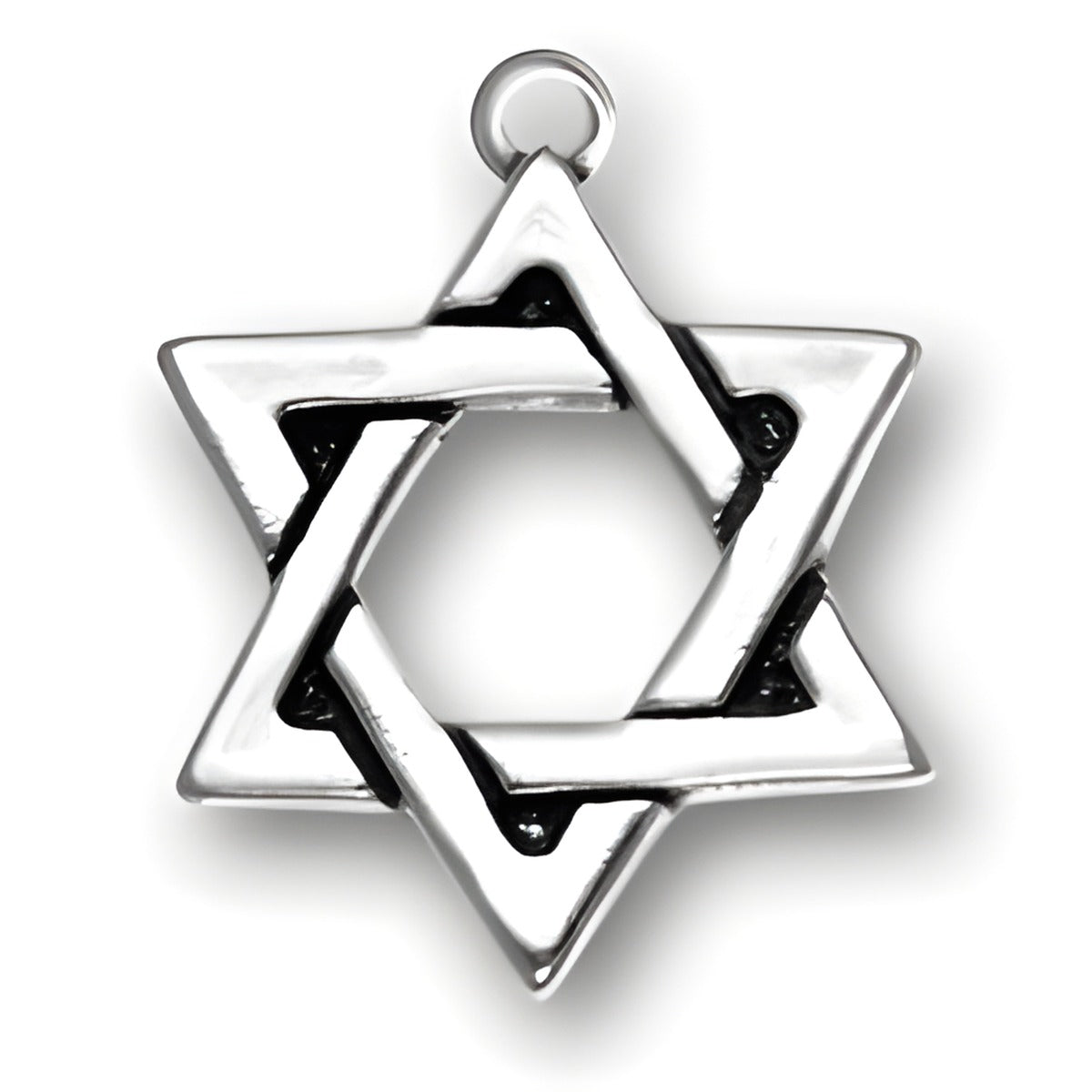 Sterling Silver Large Star of David Charm Alt view.
