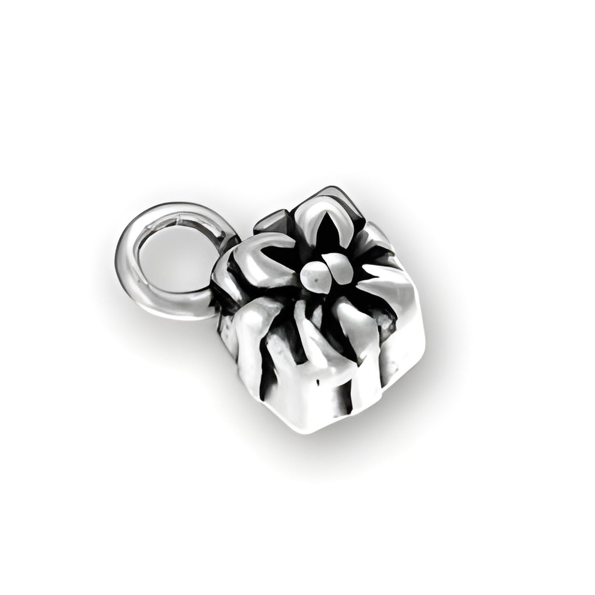 Sterling Silver Present Charm Alt view.