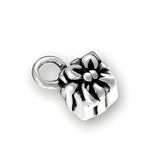 Sterling Silver Present Charm Alt view.