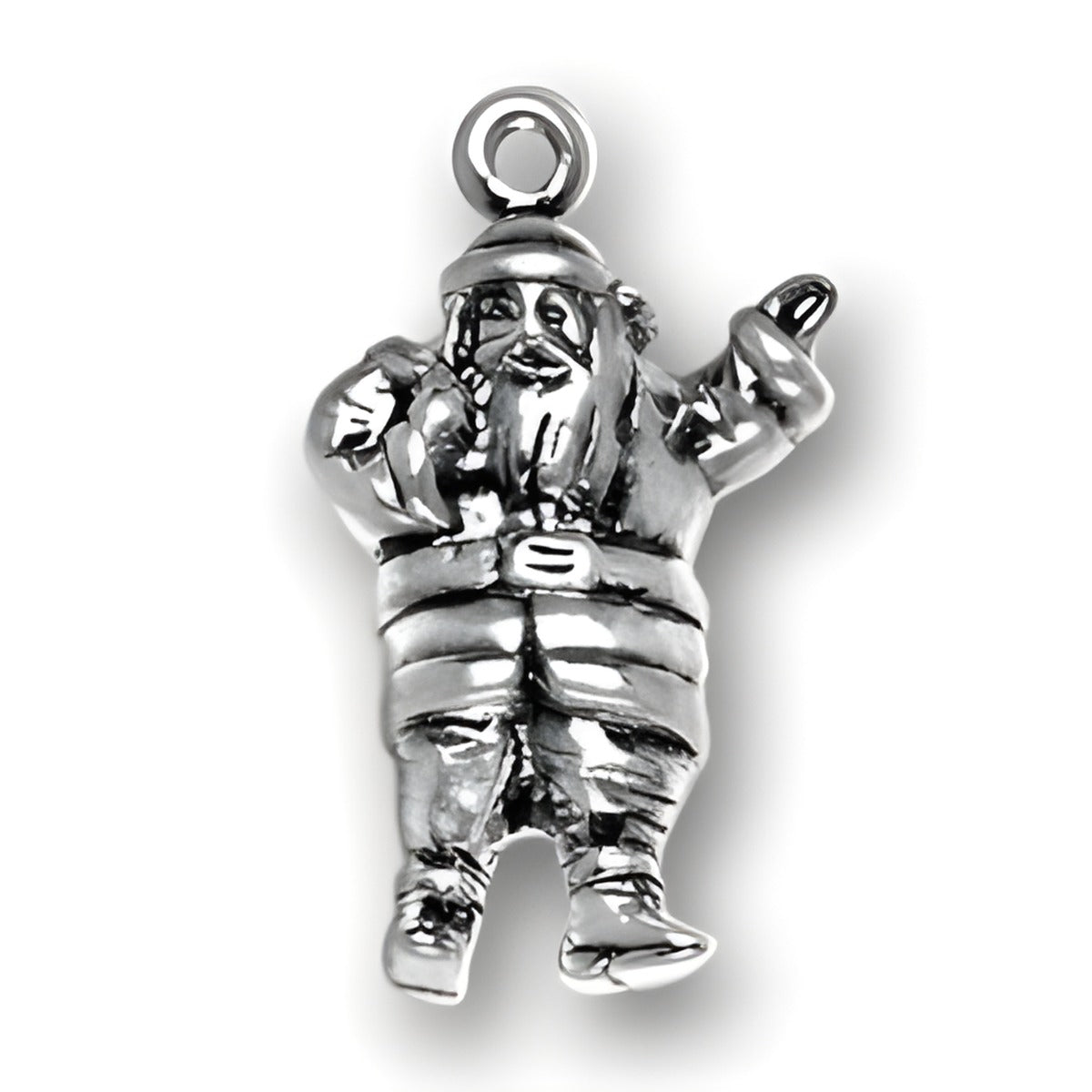 Sterling Silver Santa Charm Alt view.