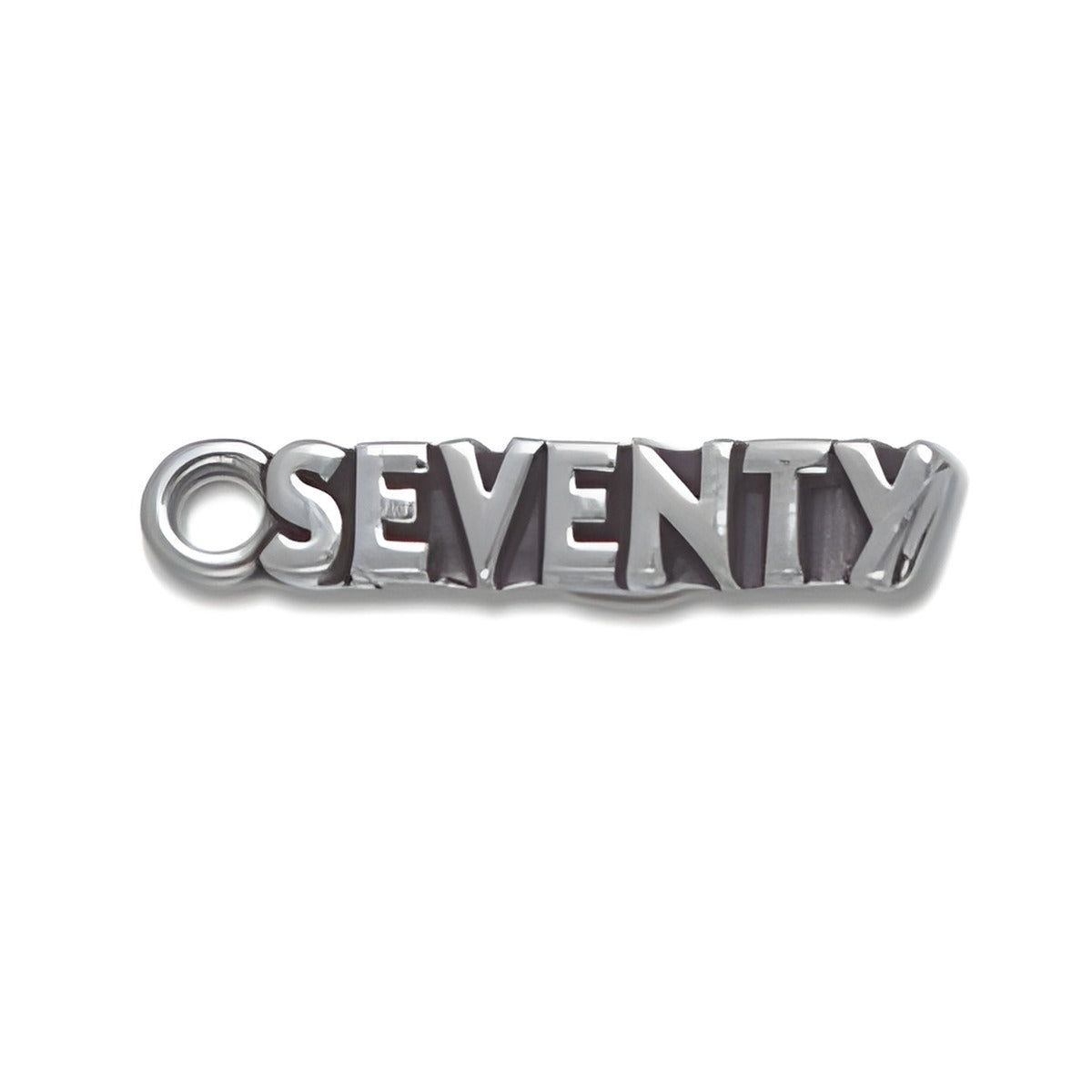 Sterling Silver Seventy Charm Alt view.