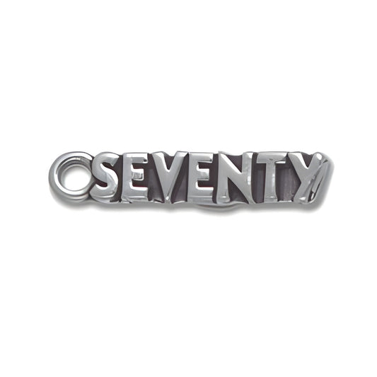 Sterling Silver Seventy Charm Alt view.