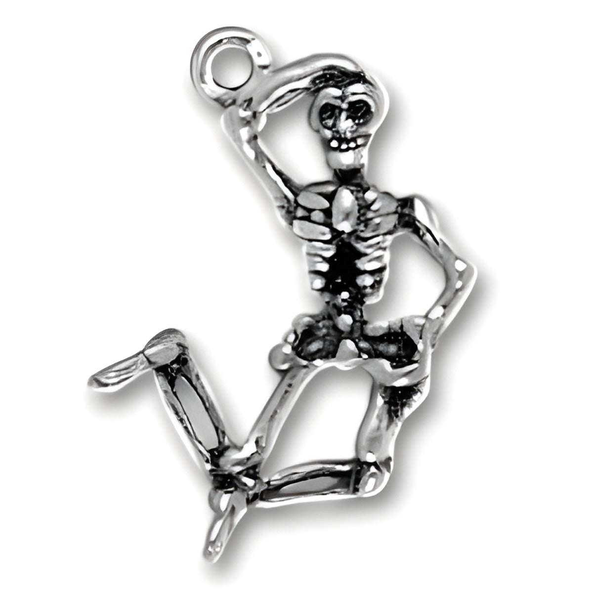 Sterling Silver Skeleton Charm Alt view.