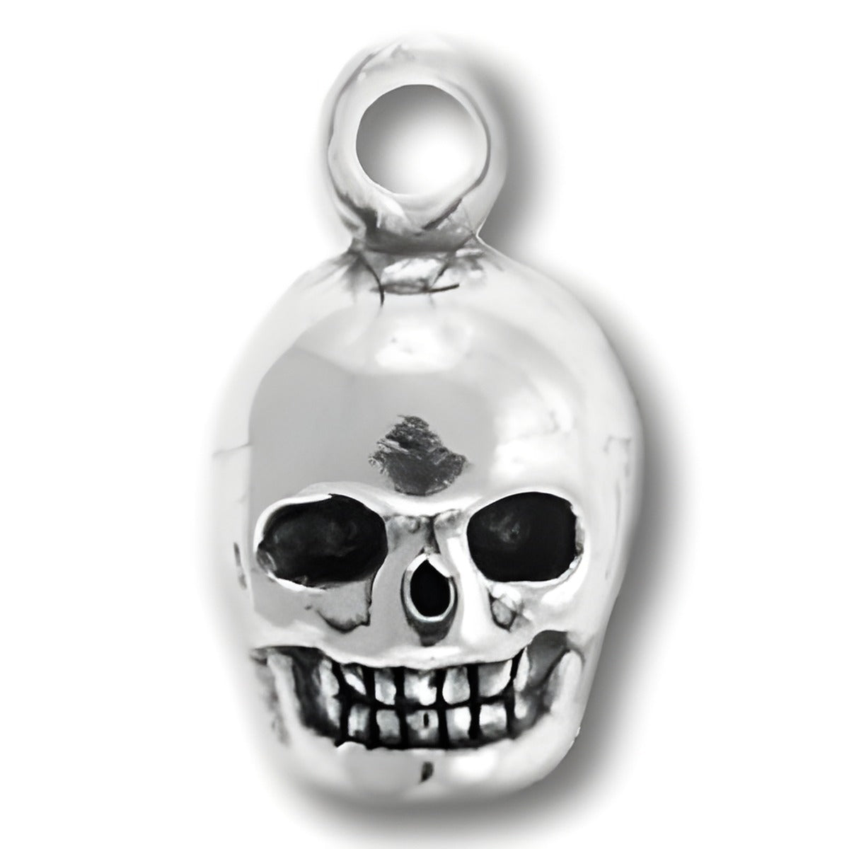 Sterling Silver Skull Charm Alt view.