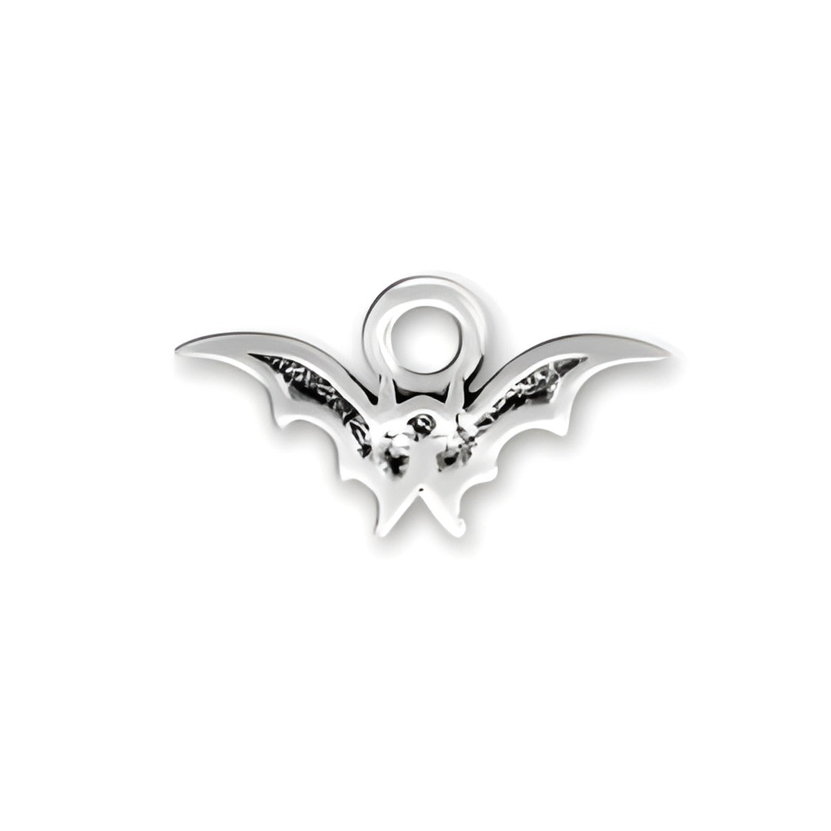 Sterling Silver Small Bat Charm Alt view.
