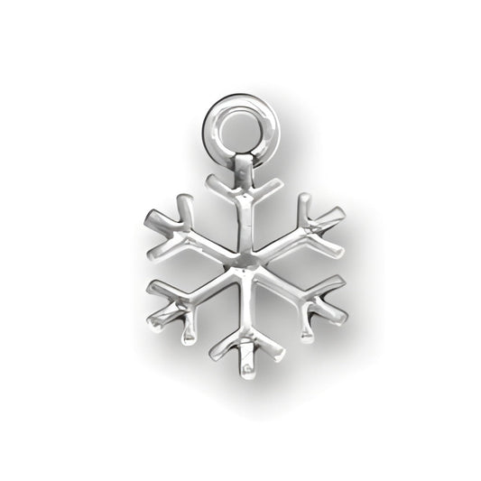 Sterling Silver Snowflake Charm Alt view.