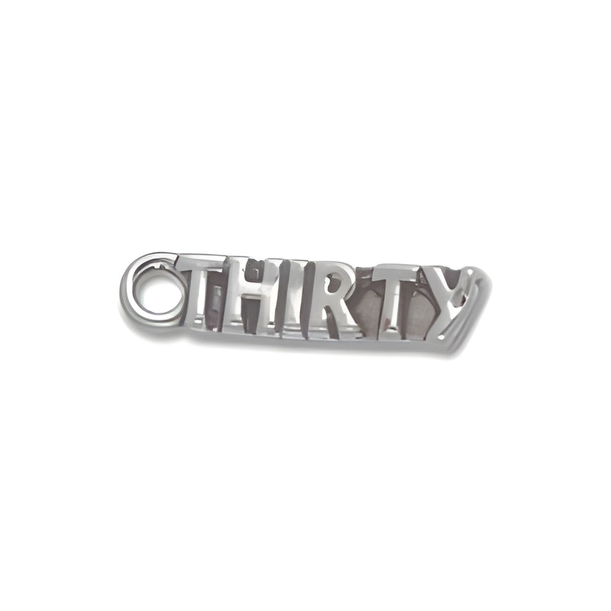 Sterling Silver Thirty Charm Alt view.
