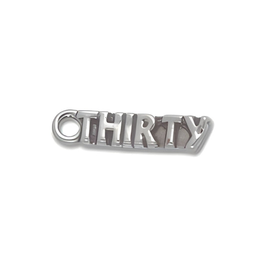 Sterling Silver Thirty Charm Alt view.