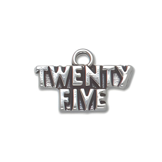 Sterling Silver Twenty Five Charm Alt view.