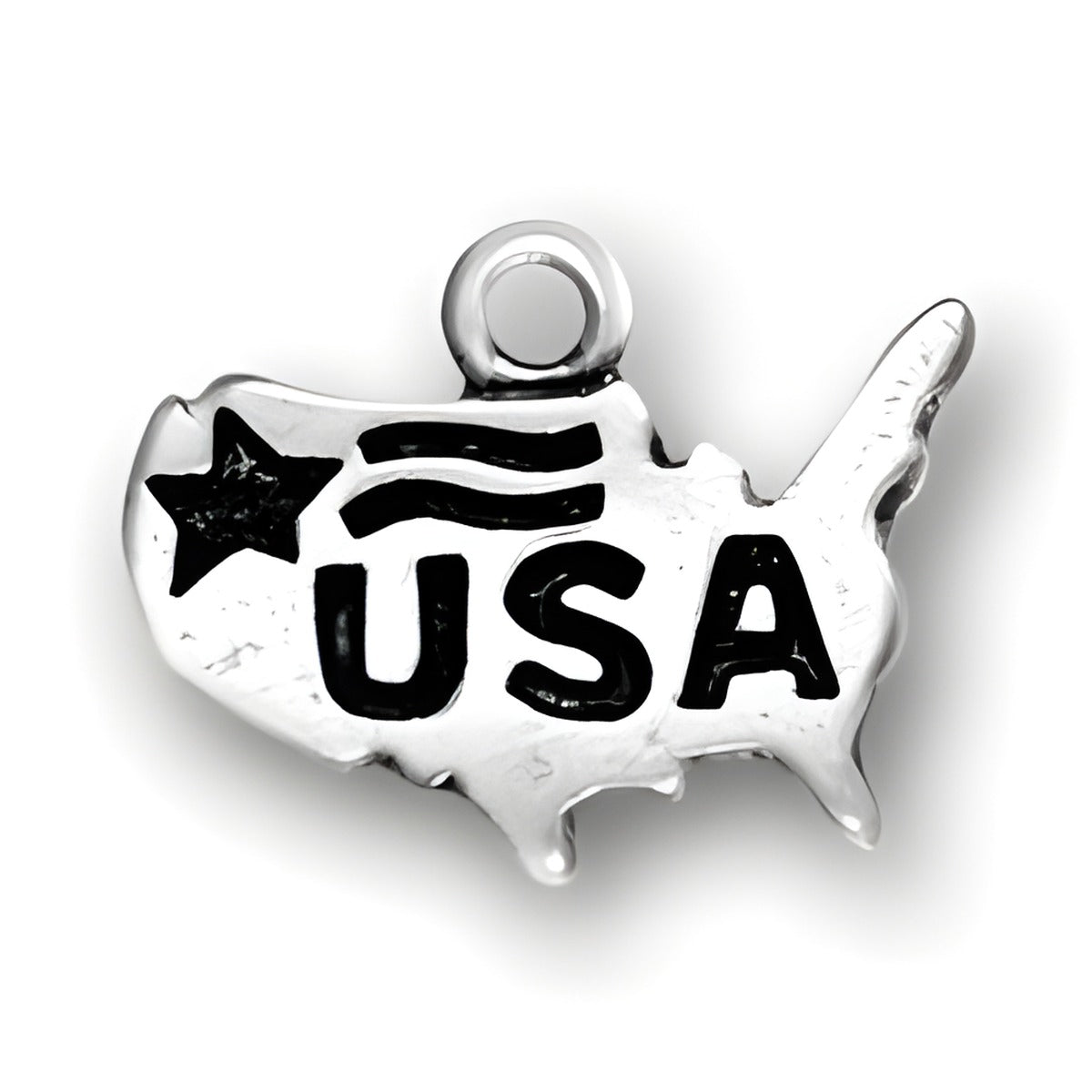 Sterling Silver United States Charm Alt view.