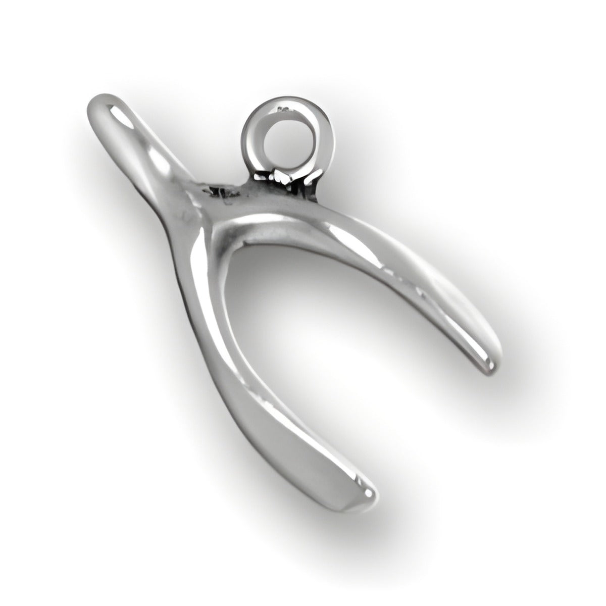 Sterling Silver Wishbone Charm Alt view.