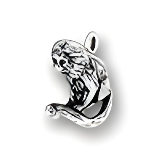 Tamarin Money Charm by Charm Factory, crafted from sterling silver, featuring a detailed tamarin design.