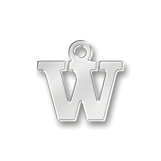 W Letter Charm Alt view.