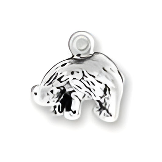Walking Polar Bear Charm by Charm Factory, crafted from silver, featuring detailed bear design.